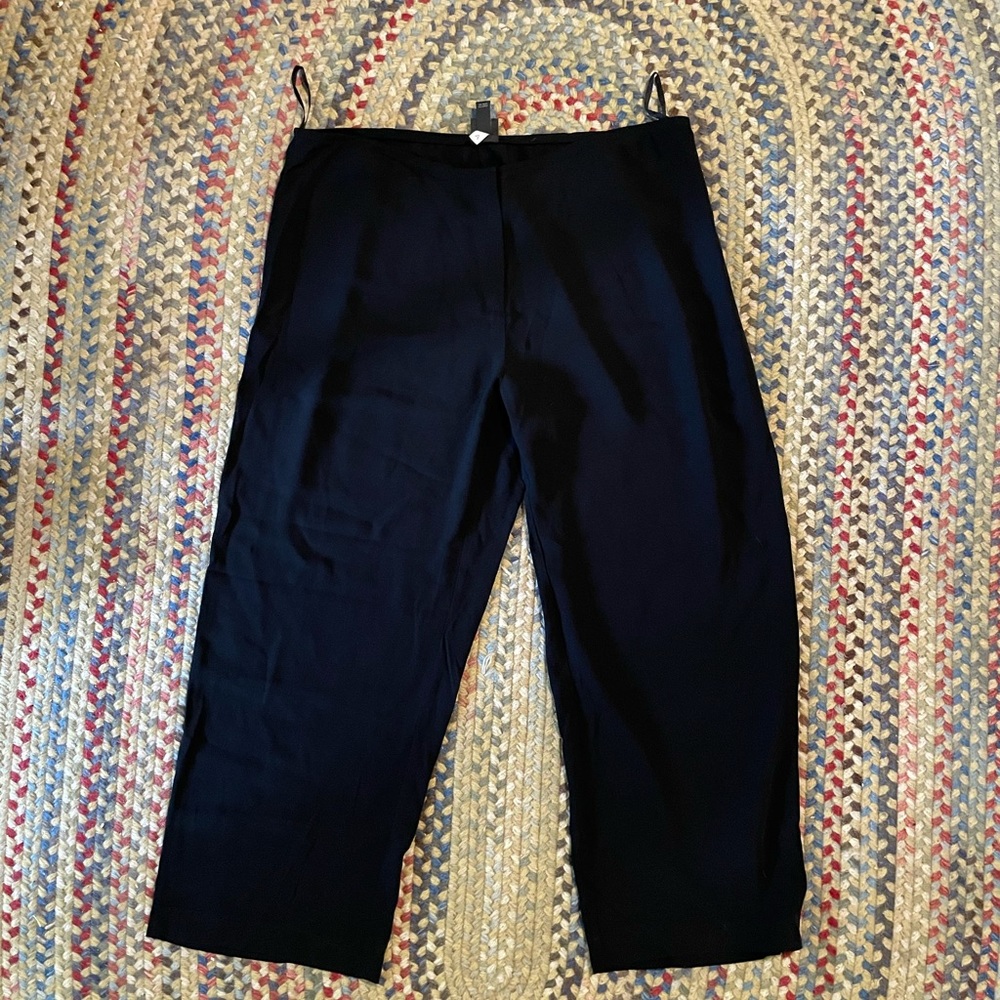 Eileen Fisher Silk Georgette Ankle Pant